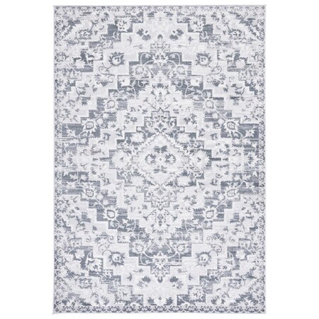 Safavieh 5 ft.-3 in. x 7 ft.-6 in. Toscana Rectangle Power Loomed Rug Grey & Ivory TOS650F-5